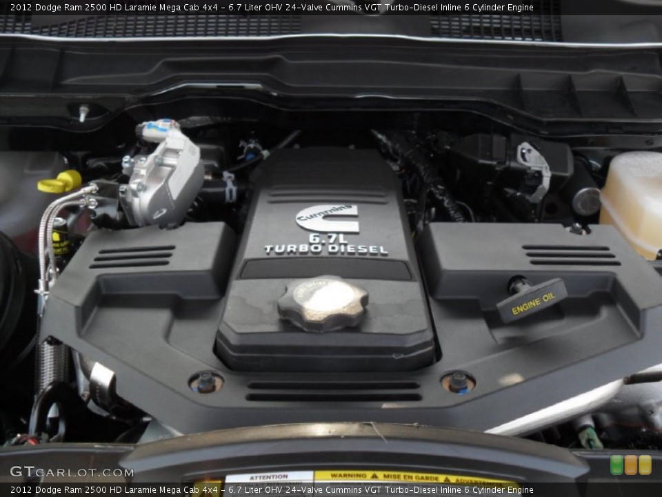 6.7 Liter OHV 24-Valve Cummins VGT Turbo-Diesel Inline 6 Cylinder Engine for the 2012 Dodge Ram 2500 HD #53389268