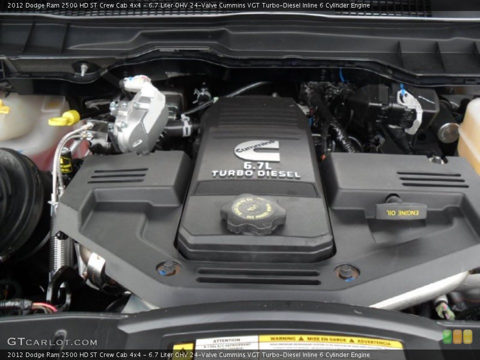 6.7 Liter OHV 24-Valve Cummins VGT Turbo-Diesel Inline 6 Cylinder Engine for the 2012 Dodge Ram 2500 HD #53427757