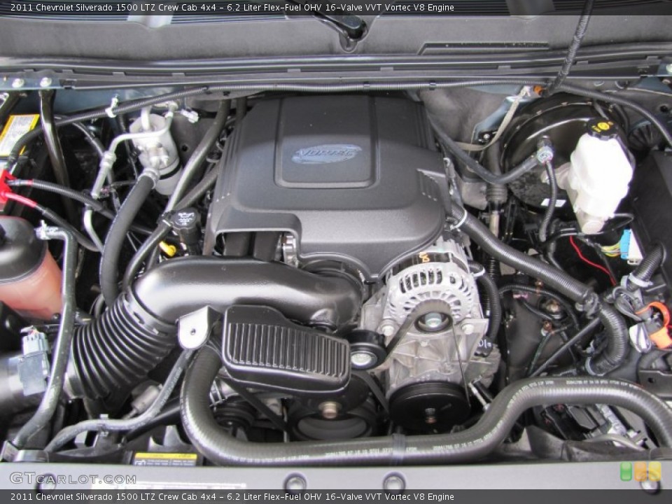 6.2 Liter Flex-Fuel OHV 16-Valve VVT Vortec V8 Engine for the 2011 Chevrolet Silverado 1500 #53456592
