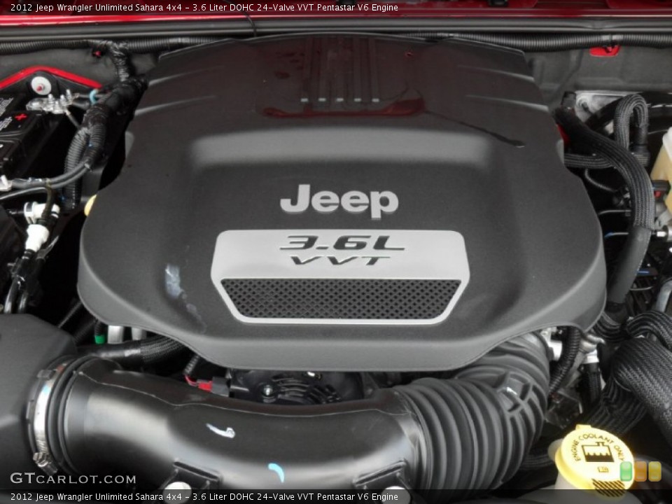 3.6 Liter DOHC 24-Valve VVT Pentastar V6 Engine for the 2012 Jeep Wrangler Unlimited #53468017