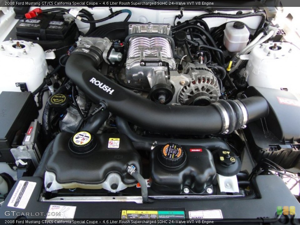 4.6 Liter Roush Supercharged SOHC 24-Valve VVT V8 Engine for the 2008 Ford Mustang #53487572