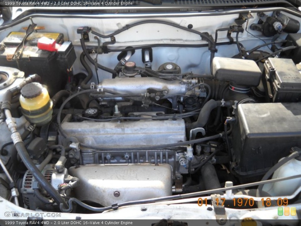 2.0 Liter DOHC 16-Valve 4 Cylinder 1999 Toyota RAV4 Engine