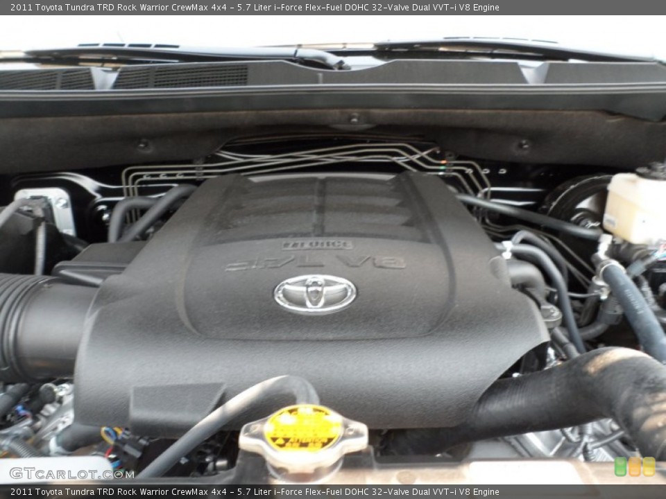5.7 Liter i-Force Flex-Fuel DOHC 32-Valve Dual VVT-i V8 Engine for the 2011 Toyota Tundra #53553825
