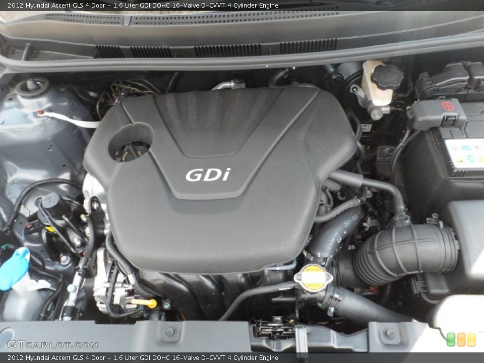 1.6 Liter GDI DOHC 16-Valve D-CVVT 4 Cylinder Engine for the 2012 Hyundai Accent #53558276