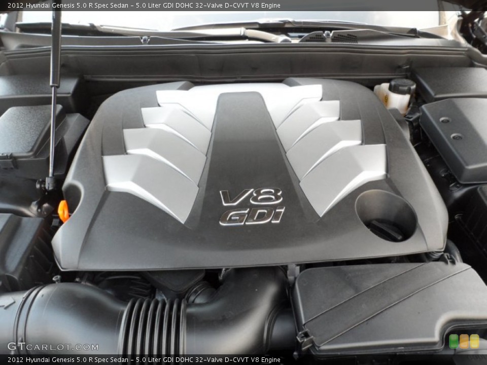 5.0 Liter GDI DOHC 32-Valve D-CVVT V8 Engine for the 2012 Hyundai Genesis #53559327