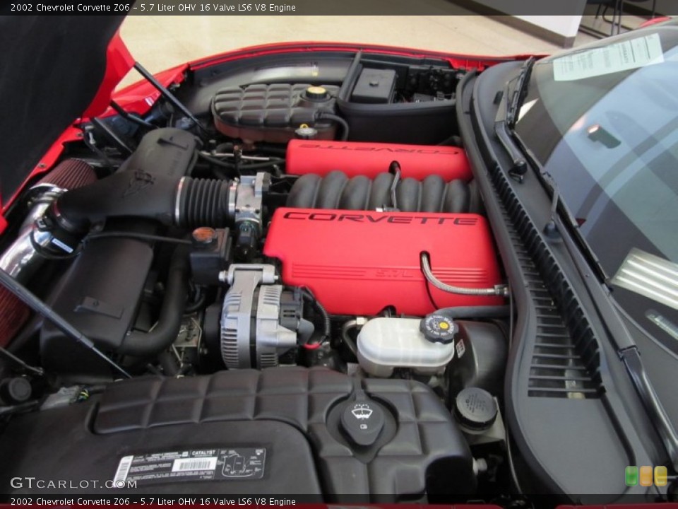 5.7 Liter OHV 16 Valve LS6 V8 Engine for the 2002 Chevrolet Corvette #53595391