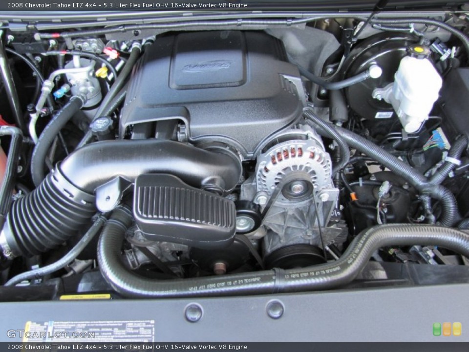 5.3 Liter Flex Fuel OHV 16-Valve Vortec V8 Engine for the 2008 Chevrolet Tahoe #53596678