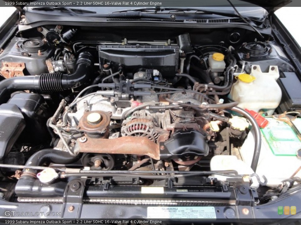 2.2 Liter SOHC 16-Valve Flat 4 Cylinder Engine for the 1999 Subaru Impreza #53607601