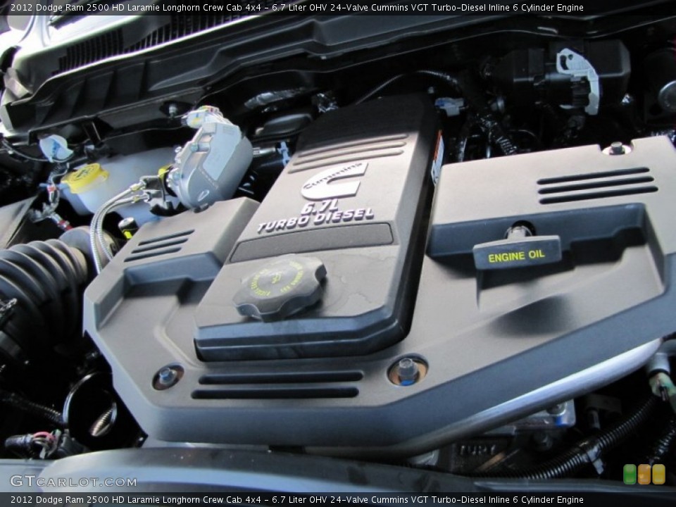 6.7 Liter OHV 24-Valve Cummins VGT Turbo-Diesel Inline 6 Cylinder Engine for the 2012 Dodge Ram 2500 HD #53608445