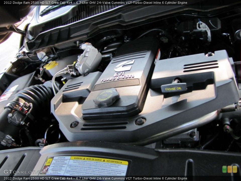 6.7 Liter OHV 24-Valve Cummins VGT Turbo-Diesel Inline 6 Cylinder Engine for the 2012 Dodge Ram 2500 HD #53609640