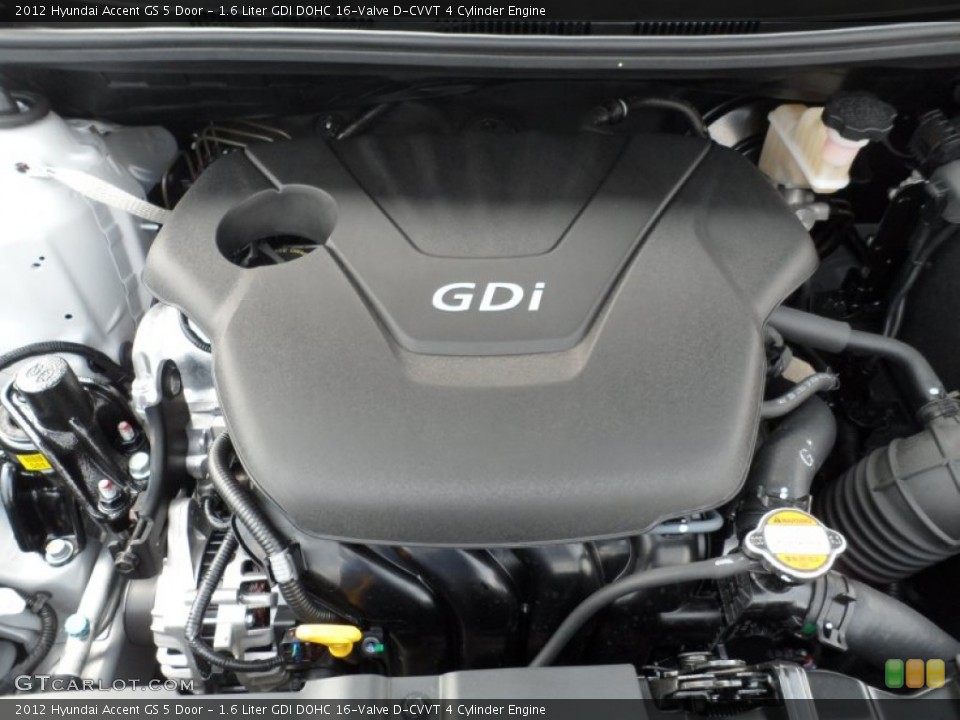 1.6 Liter GDI DOHC 16-Valve D-CVVT 4 Cylinder Engine for the 2012 Hyundai Accent #53614836