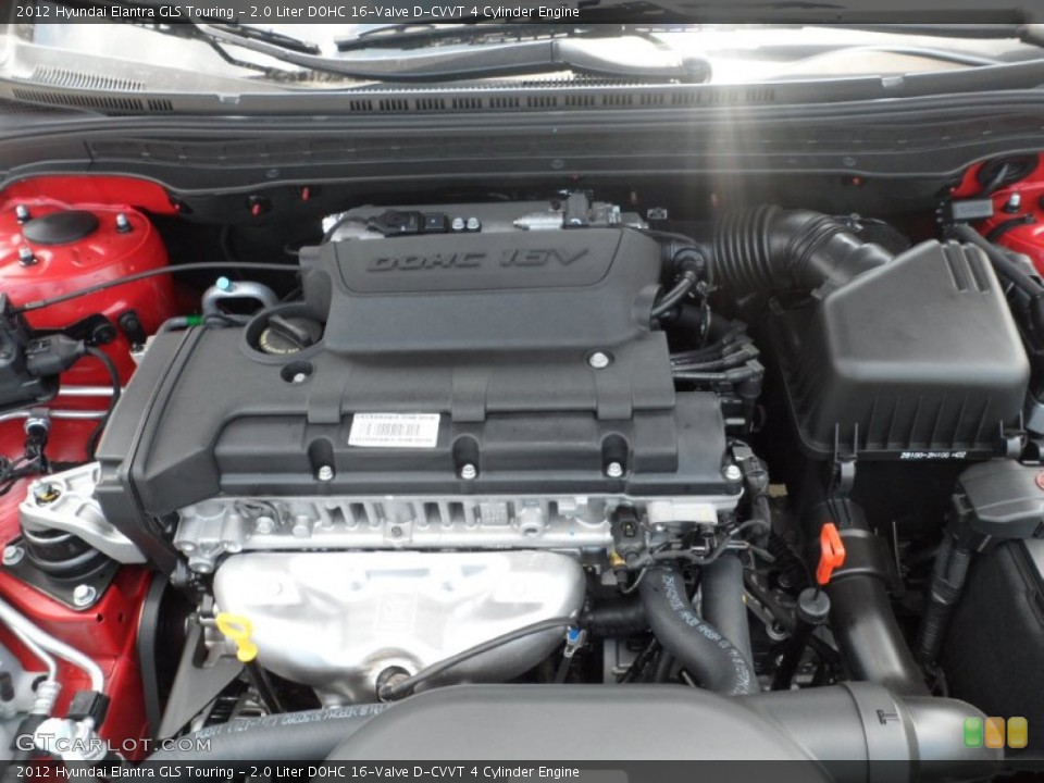 2.0 Liter DOHC 16-Valve D-CVVT 4 Cylinder Engine for the 2012 Hyundai Elantra #53615289
