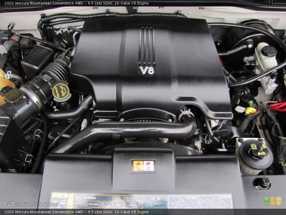 4.6 Liter SOHC 16-Valve V8 2003 Mercury Mountaineer Engine