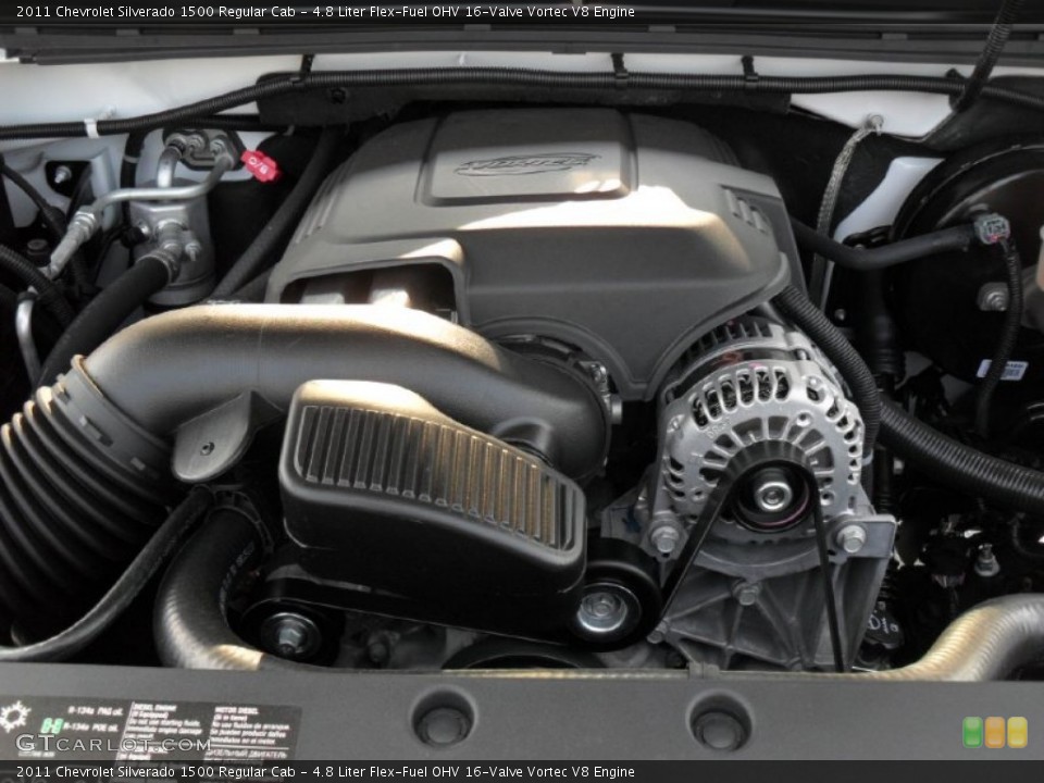 4.8 Liter Flex-Fuel OHV 16-Valve Vortec V8 Engine for the 2011 Chevrolet Silverado 1500 #53777464