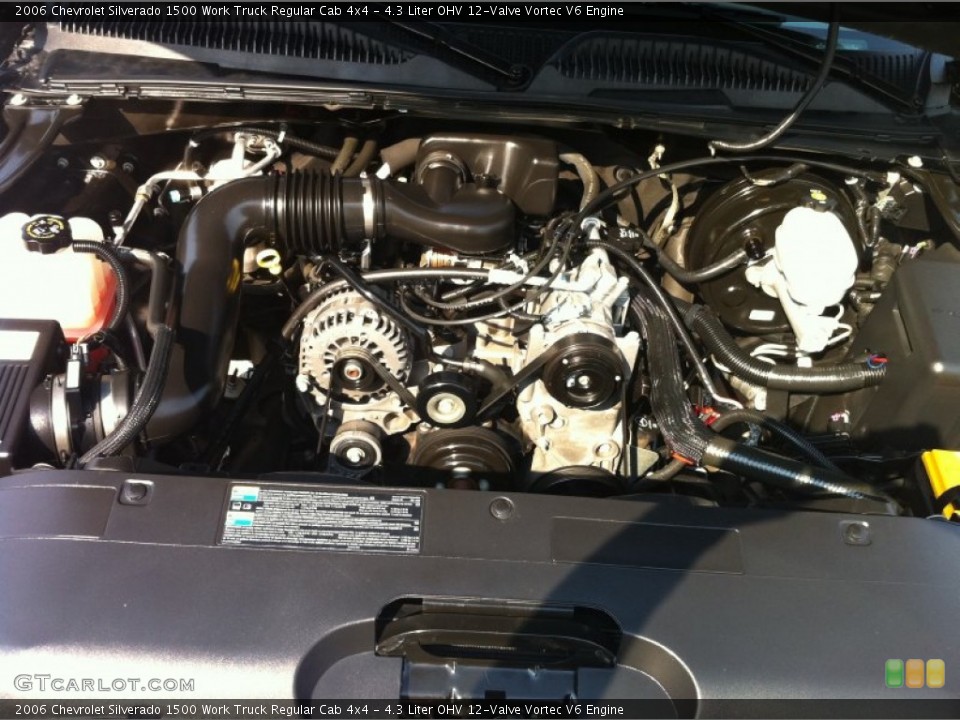 4.3 Liter OHV 12-Valve Vortec V6 Engine for the 2006 Chevrolet Silverado 1500 #53785564