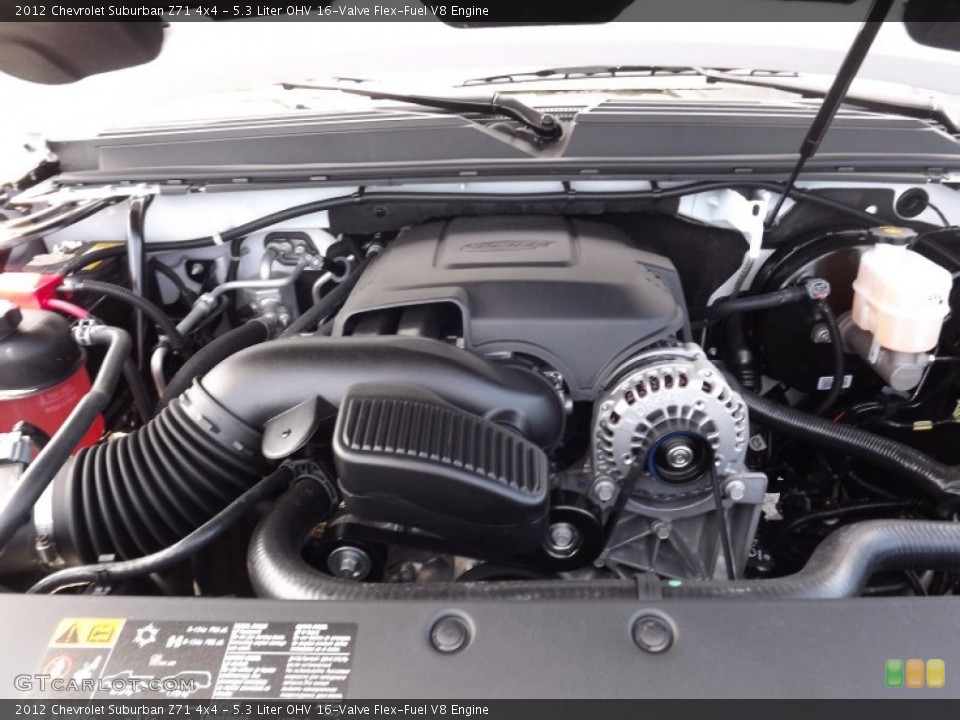 5.3 Liter OHV 16-Valve Flex-Fuel V8 Engine for the 2012 Chevrolet Suburban #53820812