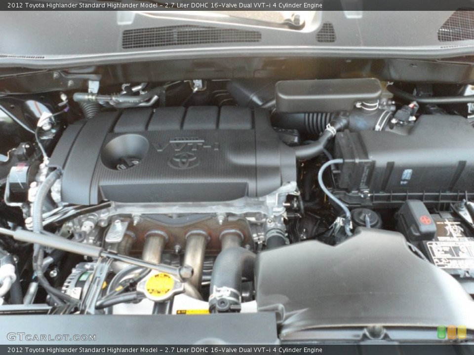 2.7 Liter DOHC 16-Valve Dual VVT-i 4 Cylinder Engine for the 2012 Toyota Highlander #53836060
