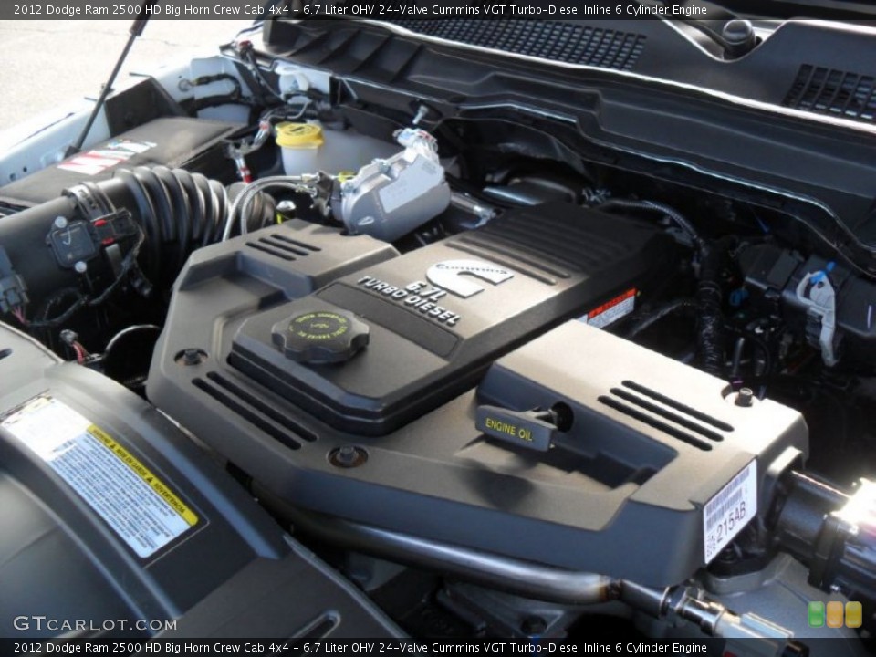 6.7 Liter OHV 24-Valve Cummins VGT Turbo-Diesel Inline 6 Cylinder Engine for the 2012 Dodge Ram 2500 HD #53836303