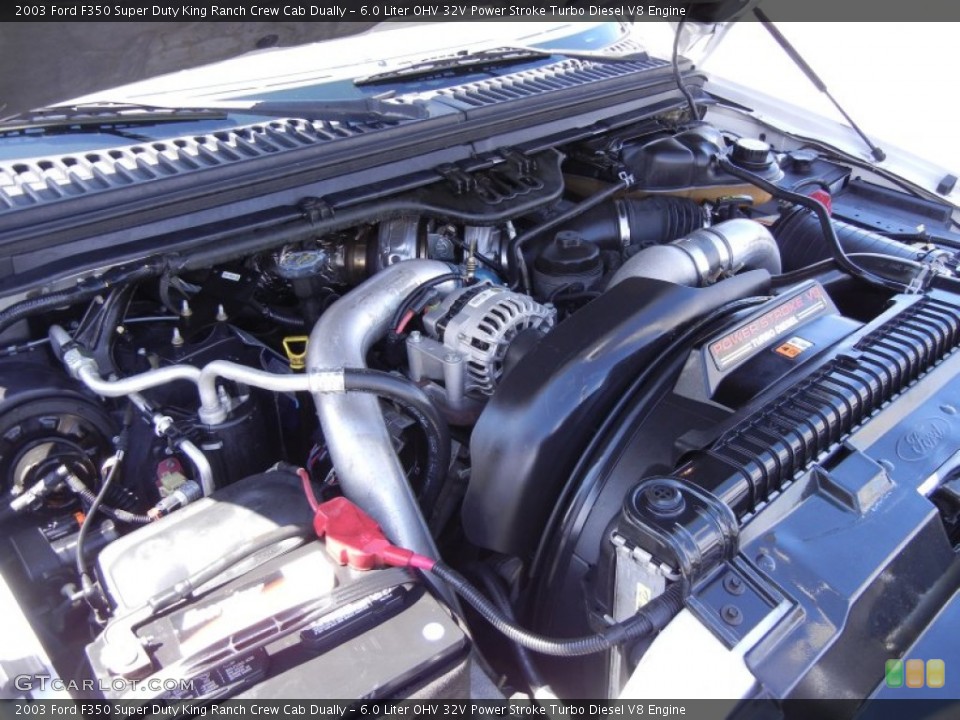 6.0 Liter OHV 32V Power Stroke Turbo Diesel V8 2003 Ford F350 Super Duty Engine