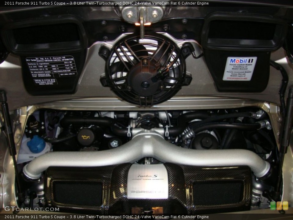 3.8 Liter Twin-Turbocharged DOHC 24-Valve VarioCam Flat 6 Cylinder Engine for the 2011 Porsche 911 #53887730