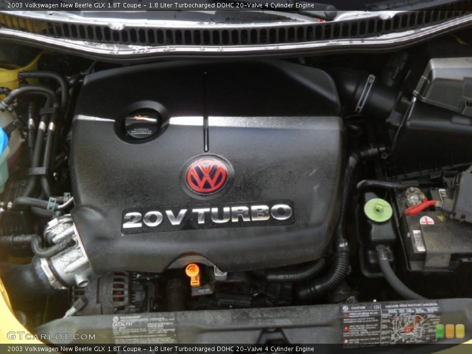1.8 Liter Turbocharged DOHC 20-Valve 4 Cylinder Engine for the 2003 Volkswagen New Beetle #53891468