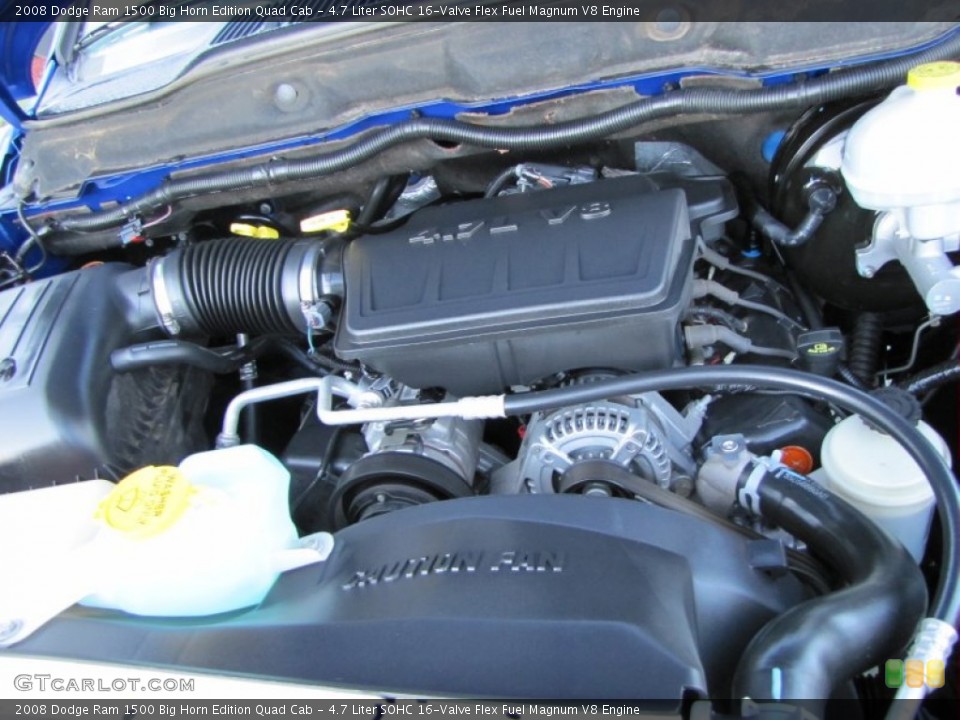4.7 Liter SOHC 16-Valve Flex Fuel Magnum V8 Engine for the 2008 Dodge Ram 1500 #53899940