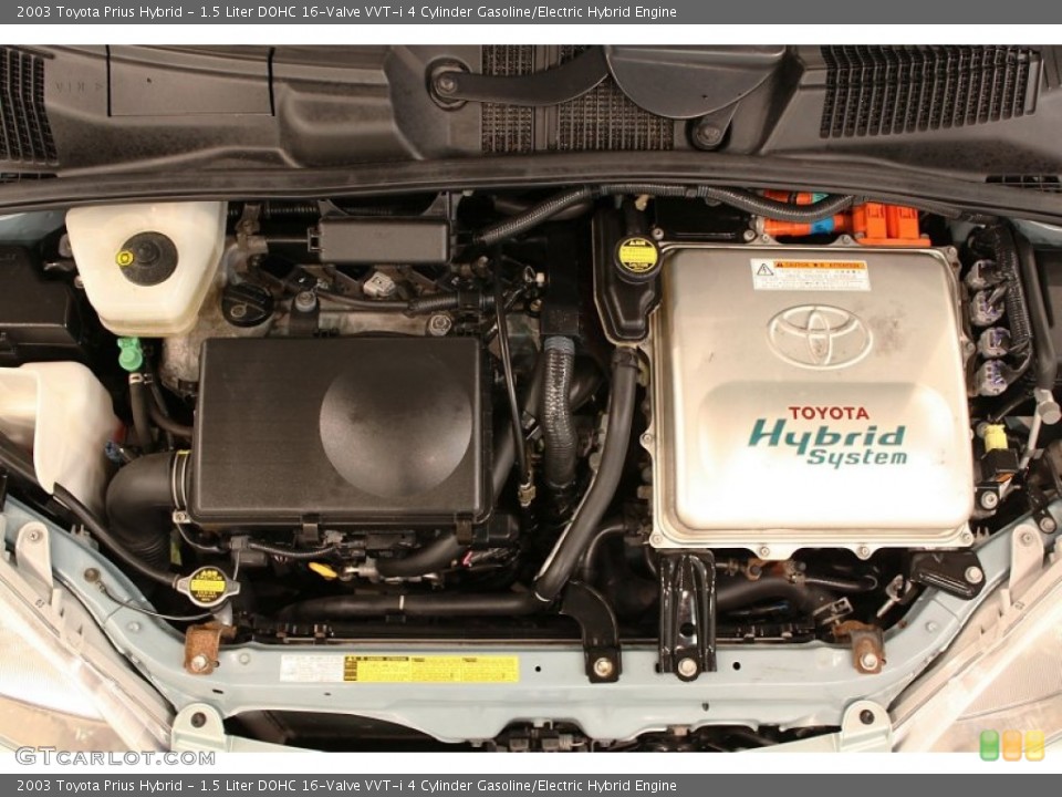 1.5 Liter DOHC 16-Valve VVT-i 4 Cylinder Gasoline/Electric Hybrid Engine for the 2003 Toyota Prius #53902355
