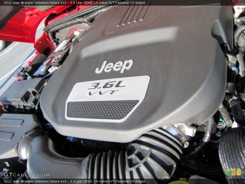 3.6 Liter DOHC 24-Valve VVT Pentastar V6 Engine for the 2012 Jeep Wrangler Unlimited #53925319