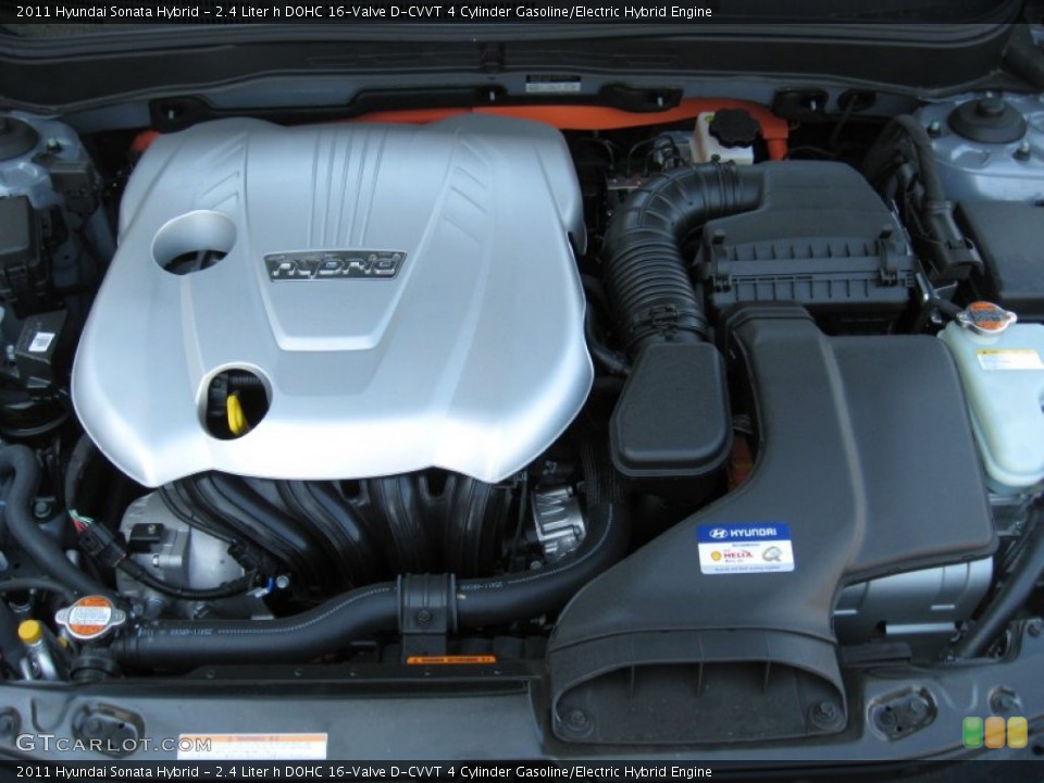 2.4 Liter h DOHC 16-Valve D-CVVT 4 Cylinder Gasoline/Electric Hybrid Engine for the 2011 Hyundai Sonata #53947205
