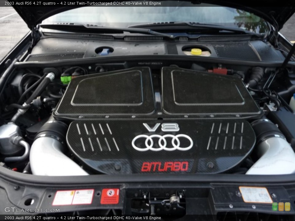 4.2 Liter Twin-Turbocharged DOHC 40-Valve V8 Engine for the 2003 Audi RS6 #53963452