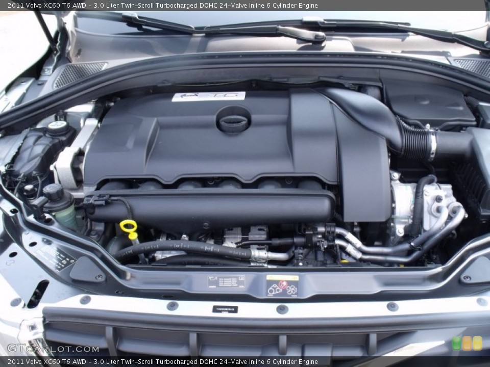 3.0 Liter Twin-Scroll Turbocharged DOHC 24-Valve Inline 6 Cylinder 2011 Volvo XC60 Engine