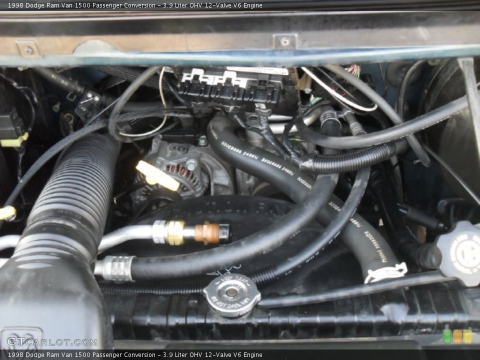 3.9 Liter OHV 12-Valve V6 1998 Dodge Ram Van Engine