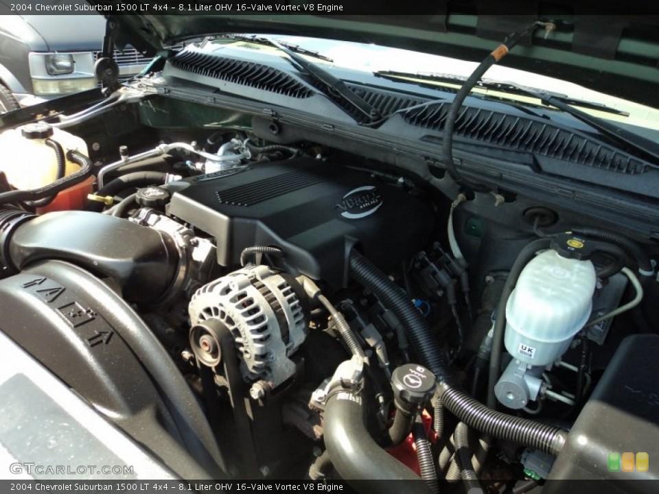 8.1 Liter OHV 16-Valve Vortec V8 2004 Chevrolet Suburban Engine