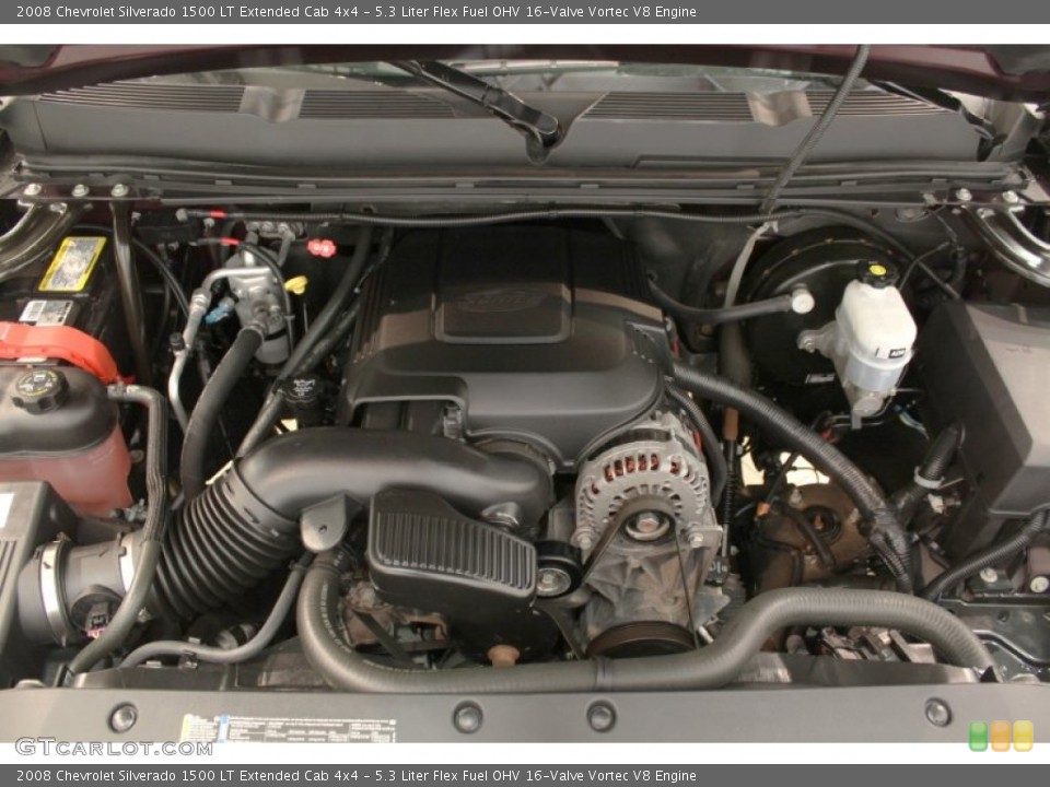 5.3 Liter Flex Fuel OHV 16-Valve Vortec V8 Engine for the 2008 Chevrolet Silverado 1500 #54046817