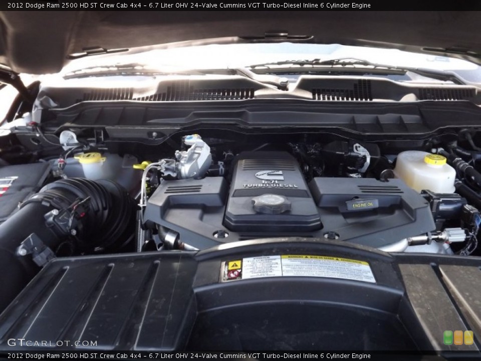 6.7 Liter OHV 24-Valve Cummins VGT Turbo-Diesel Inline 6 Cylinder Engine for the 2012 Dodge Ram 2500 HD #54051614