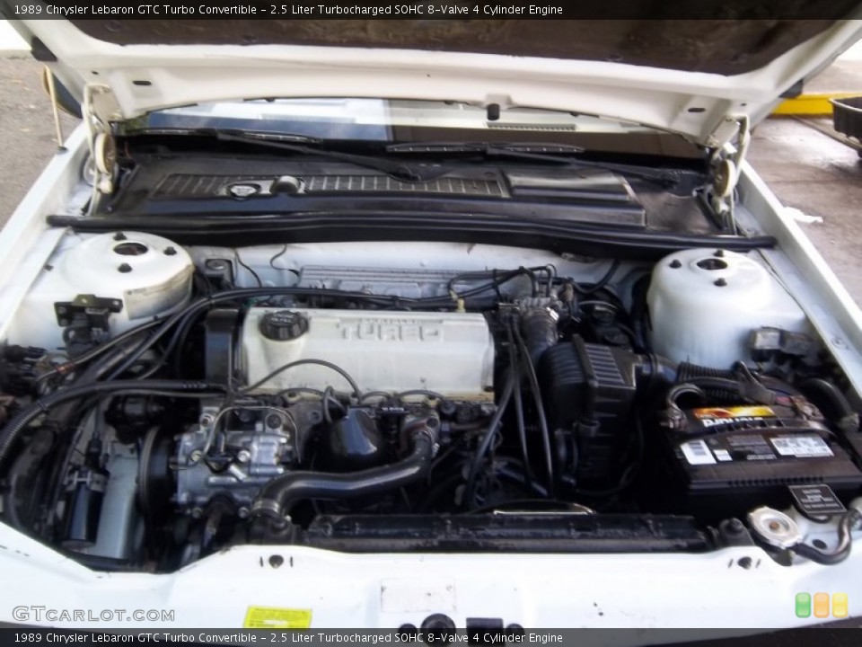 2.5 Liter Turbocharged SOHC 8-Valve 4 Cylinder Engine for the 1989 Chrysler Lebaron #54071556