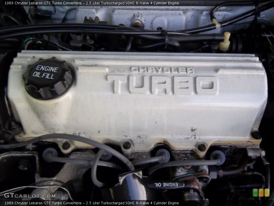 2.5 Liter Turbocharged SOHC 8-Valve 4 Cylinder Engine for the 1989 Chrysler Lebaron #54071568