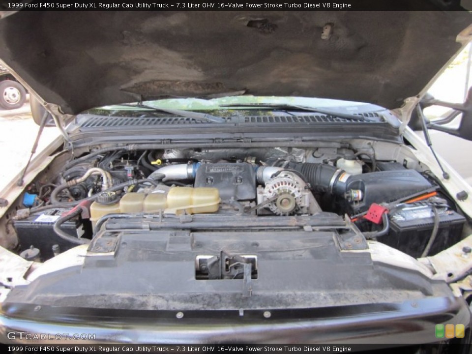7.3 Liter OHV 16-Valve Power Stroke Turbo Diesel V8 Engine for the 1999 Ford F450 Super Duty #54073716