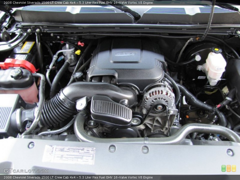 5.3 Liter Flex Fuel OHV 16-Valve Vortec V8 Engine for the 2008 Chevrolet Silverado 1500 #54083668