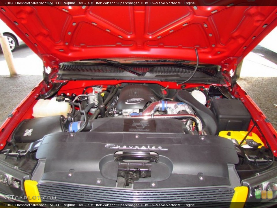 4.8 Liter Vortech Supercharged OHV 16-Valve Vortec V8 2004 Chevrolet Silverado 1500 Engine