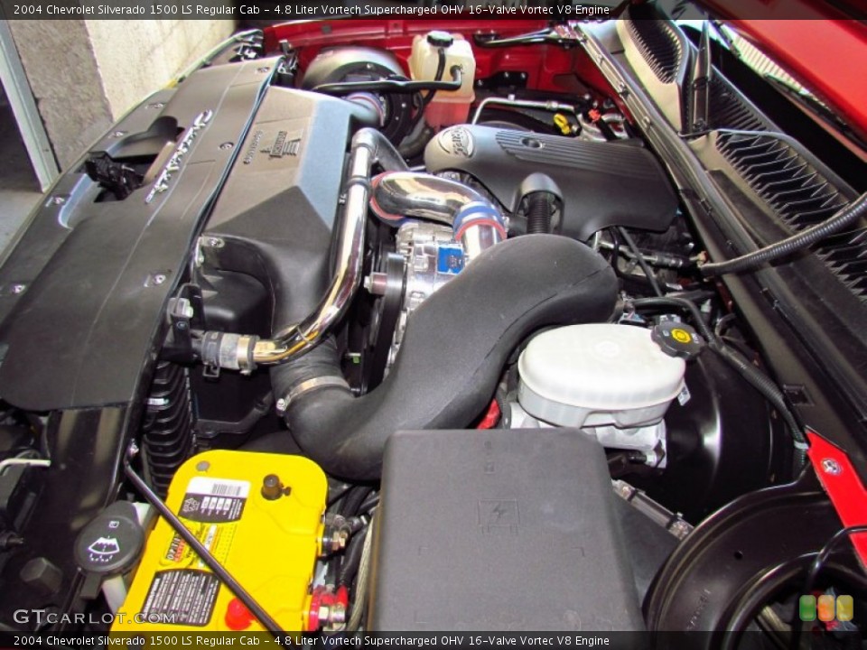 4.8 Liter Vortech Supercharged OHV 16-Valve Vortec V8 Engine for the 2004 Chevrolet Silverado 1500 #54125075