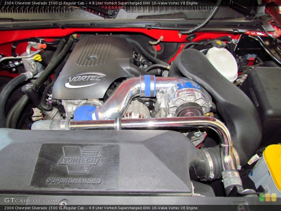 4.8 Liter Vortech Supercharged OHV 16-Valve Vortec V8 Engine for the 2004 Chevrolet Silverado 1500 #54125094