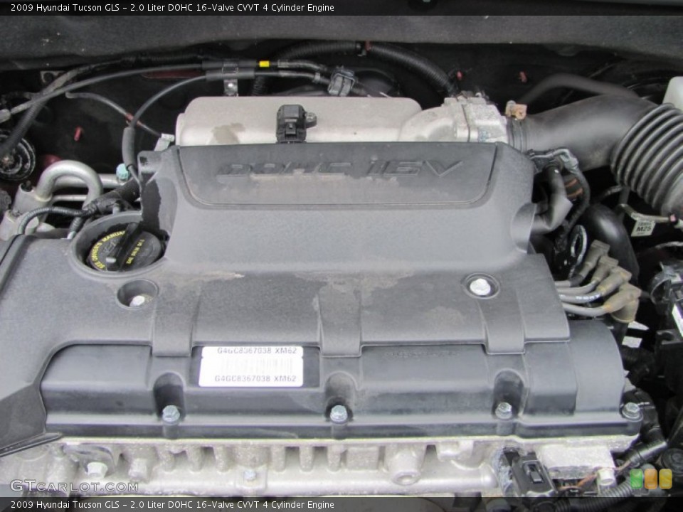 2.0 Liter DOHC 16-Valve CVVT 4 Cylinder Engine for the 2009 Hyundai Tucson #54128436