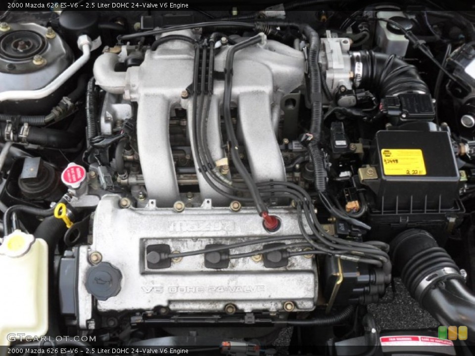 2.5 Liter DOHC 24-Valve V6 2000 Mazda 626 Engine