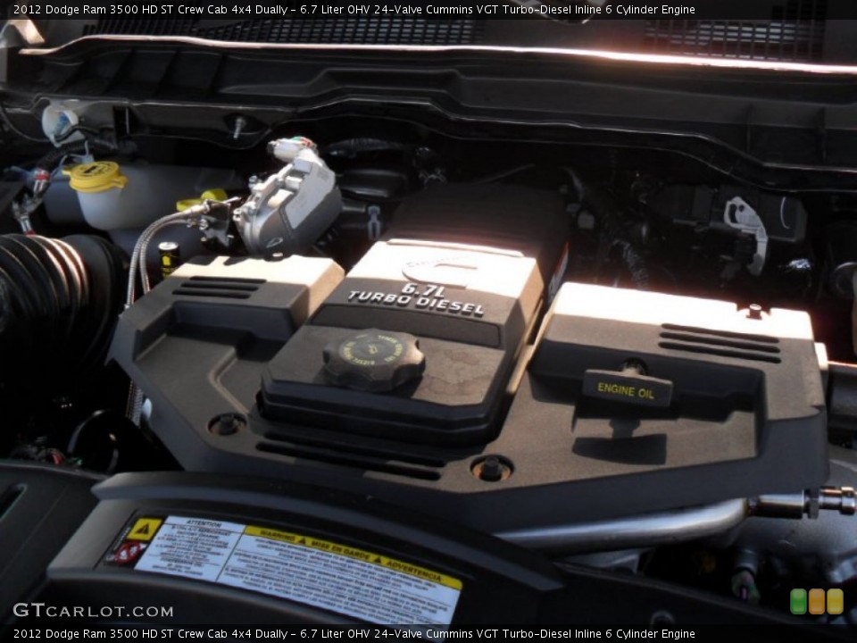 6.7 Liter OHV 24-Valve Cummins VGT Turbo-Diesel Inline 6 Cylinder Engine for the 2012 Dodge Ram 3500 HD #54165588