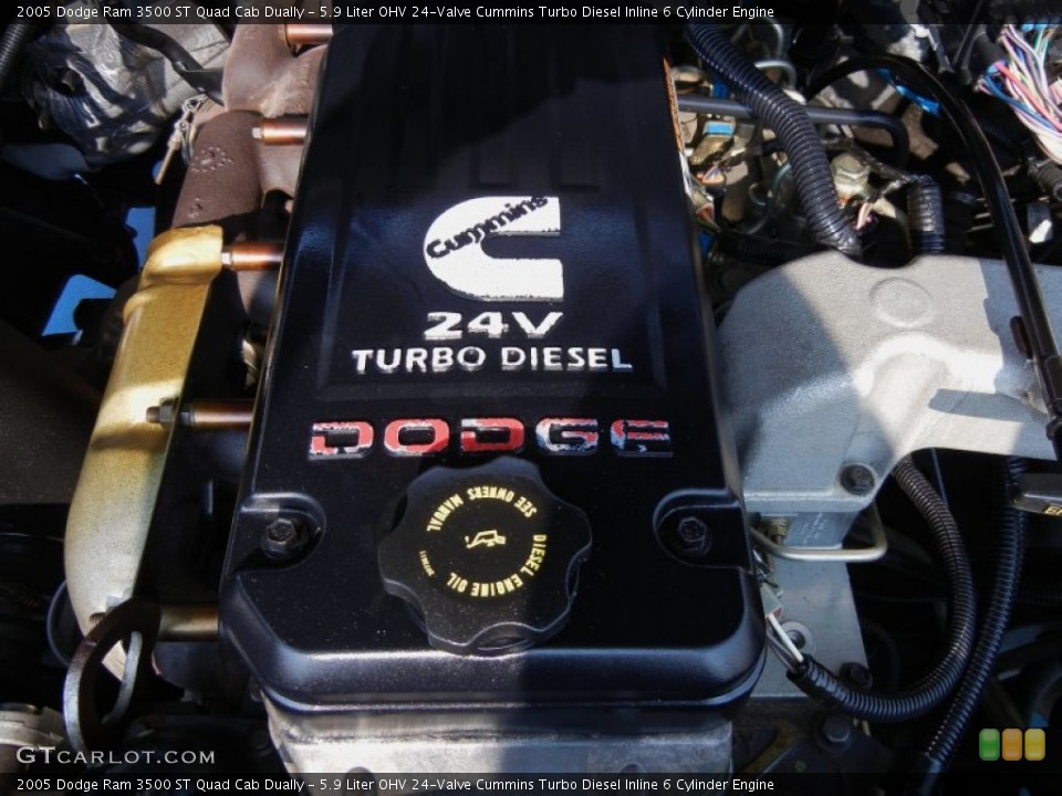 5.9 Liter OHV 24-Valve Cummins Turbo Diesel Inline 6 Cylinder Engine for the 2005 Dodge Ram 3500 #54170743