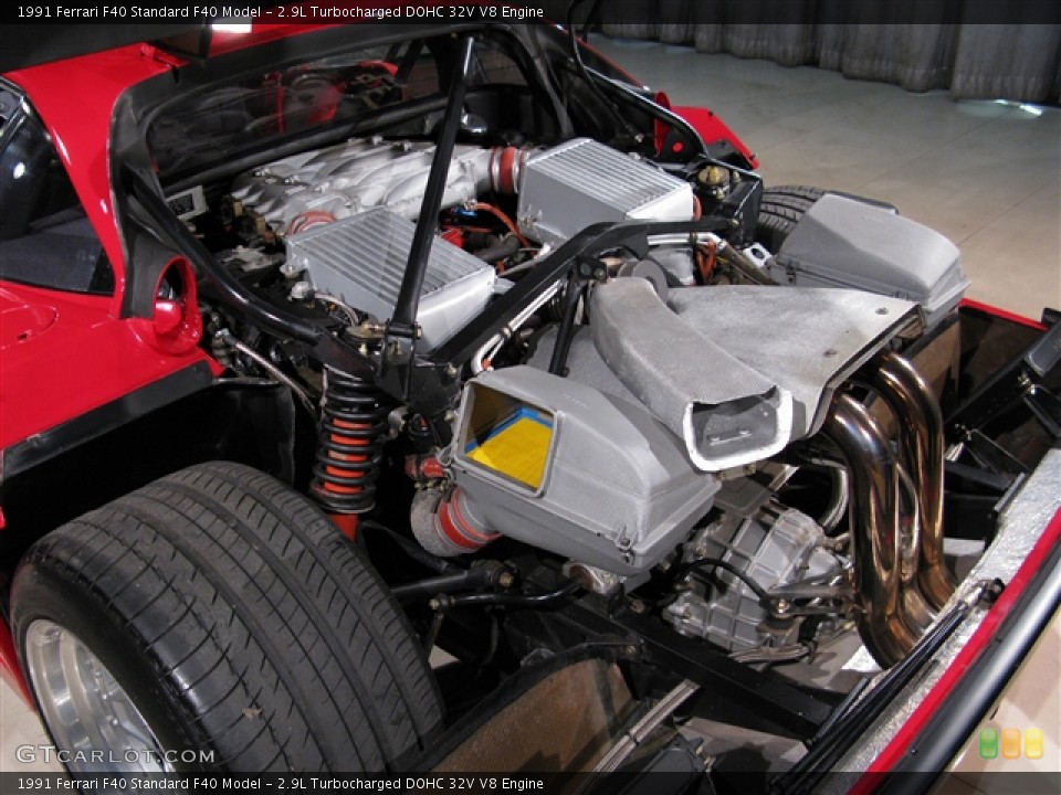 2.9L Turbocharged DOHC 32V V8 Engine for the 1991 Ferrari F40 #541824