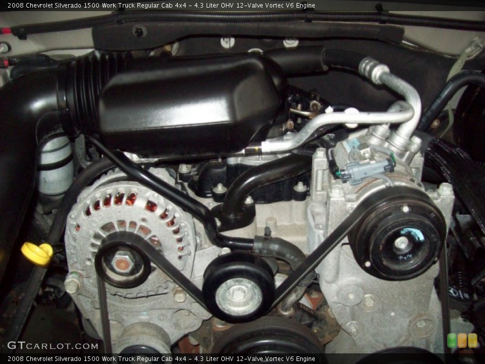 4.3 Liter OHV 12-Valve Vortec V6 Engine for the 2008 Chevrolet Silverado 1500 #54190315