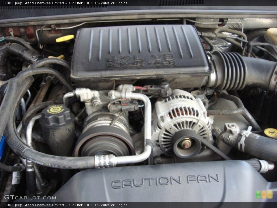 4.7 Liter SOHC 16-Valve V8 Engine for the 2002 Jeep Grand Cherokee #54224817