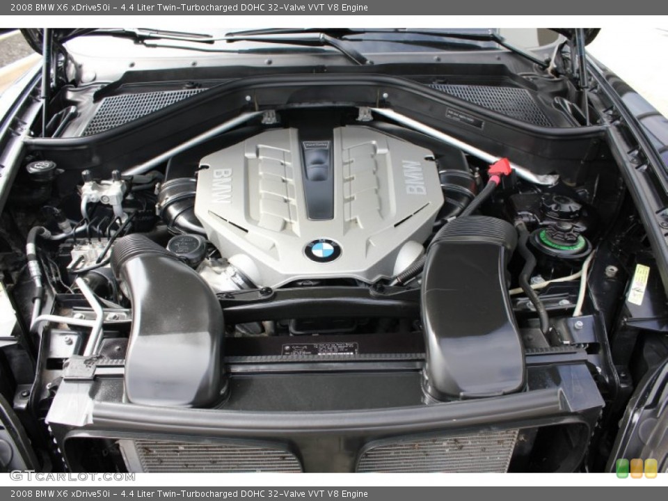 4.4 Liter Twin-Turbocharged DOHC 32-Valve VVT V8 2008 BMW X6 Engine